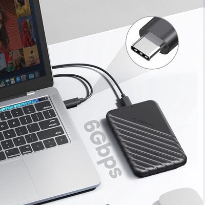 ORICO θήκη για 2.5" SATA HDD/SSD 25PW1C-C3, 5Gbps, μαύρη
