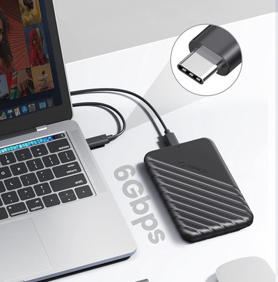 ORICO θήκη για 2.5" SATA HDD/SSD 25PW1C-C3, 5Gbps, μαύρη