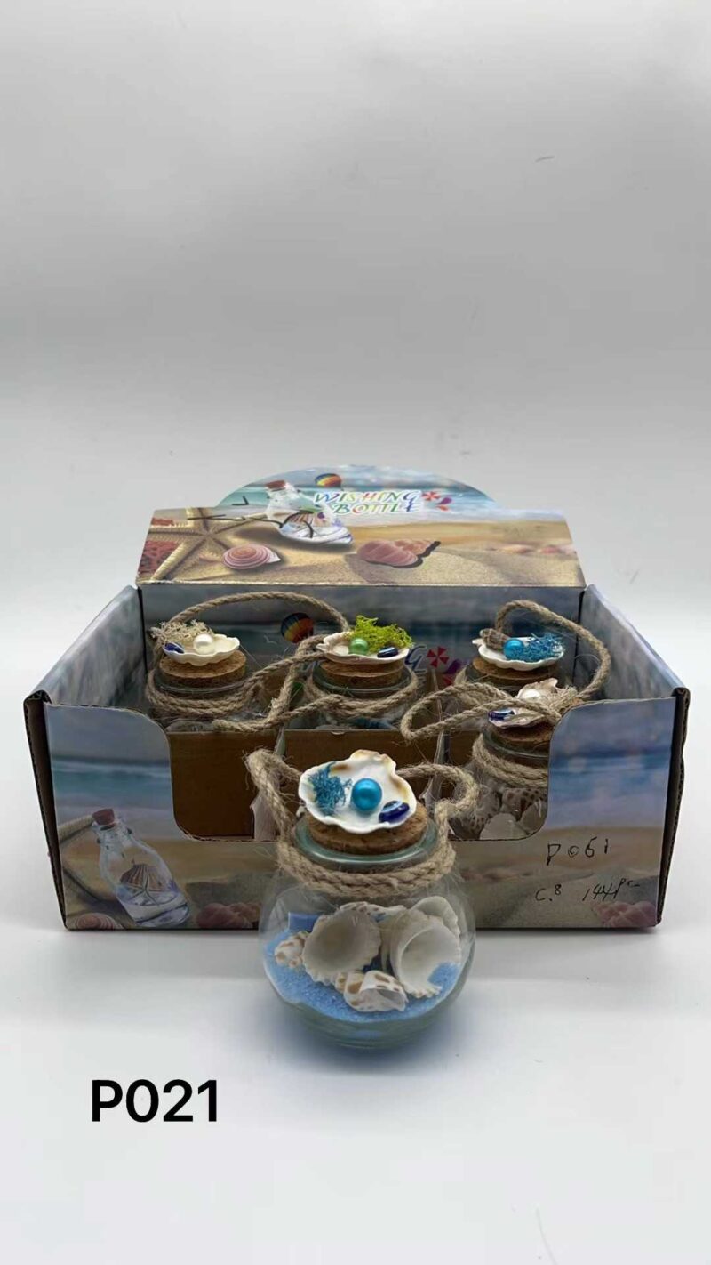 Διακοσμητικό Souvenir - Μπουκαλάκι με κοχύλια - 6pcs - 251698