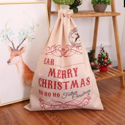 Χριστουγεννιάτικος Σάκος του Άη Βασίλη Merry Christmas Μεγάλος 48x68cm