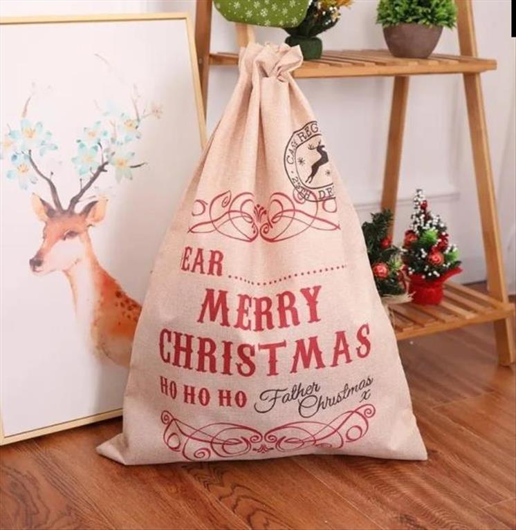 Χριστουγεννιάτικος Σάκος του Άη Βασίλη Merry Christmas Μεγάλος 48x68cm