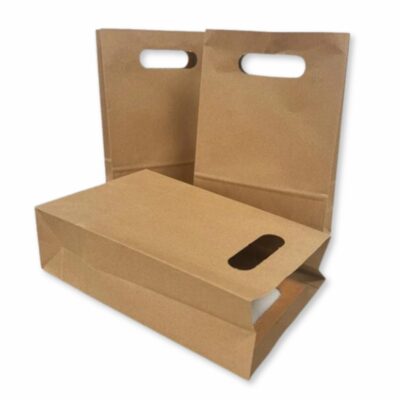 Τσάντα Kraft Χάρτινη με Χερούλι Χούφτα 22x11x28cm