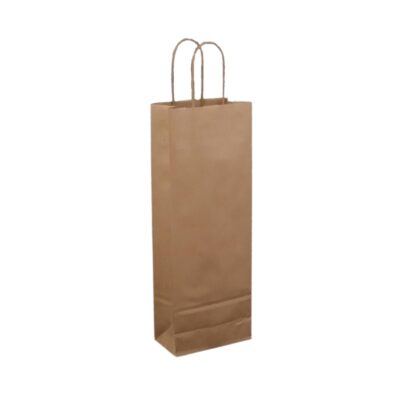 14x8x39cm Χάρτινη Τσάντα Φιάλης Ποτού