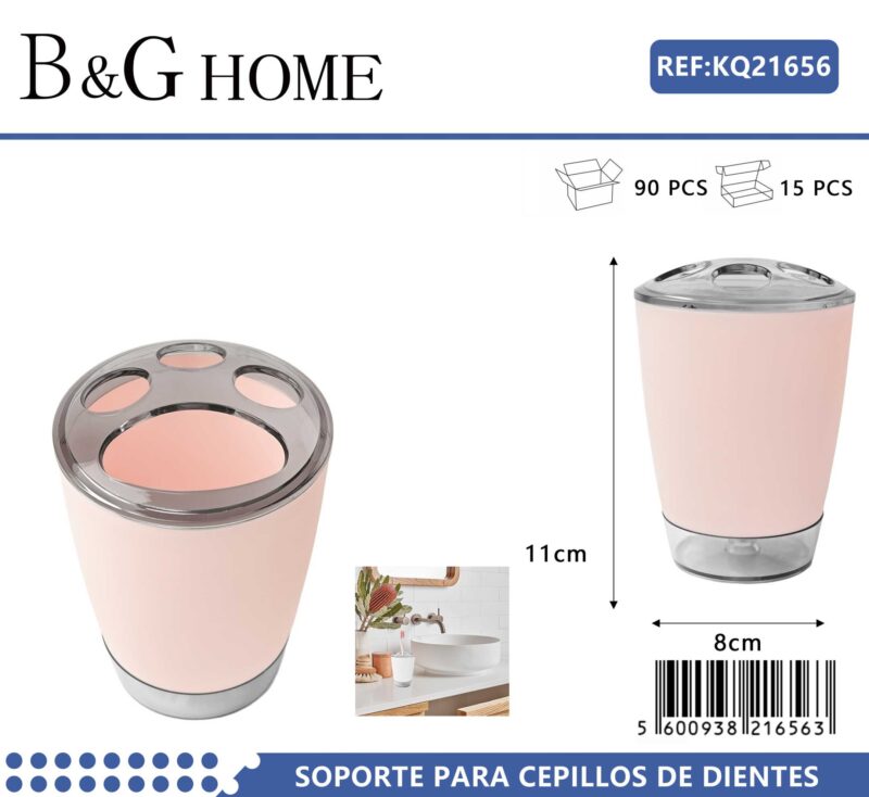 Θήκη οδοντόβουρτσας πλαστική - Light Pink - 21656