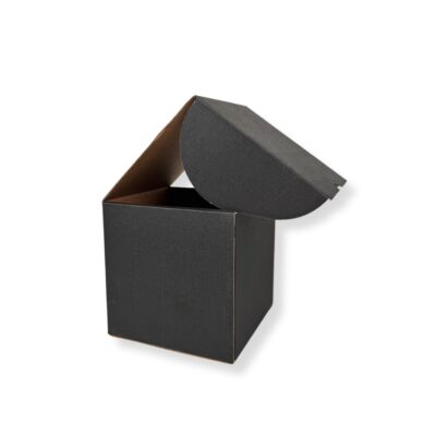 Χαρτοκιβώτιο E-shop Κύβος για Κούπες 3 Φύλλα Die Cut Μαύρο 13x13x13cm