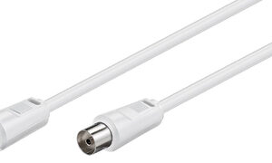 GOOBAY καλώδιο κεραίας αρσενικό σε θηλυκό 50125, <70 dB, CCS, 20m, λευκό
