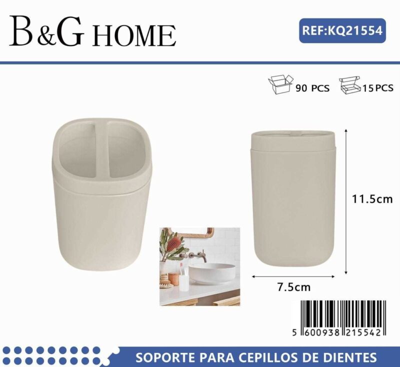 Θήκη οδοντόβουρτσας πλαστική - Beige - 21554