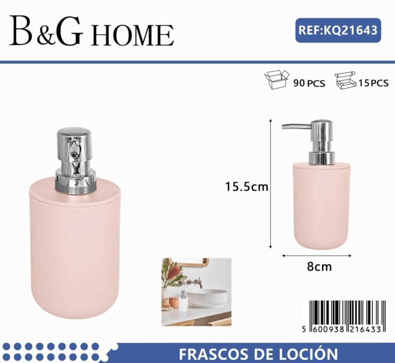 Θήκη κρεμοσάπουνου Dispenser πλαστική - Light Pink - 21643