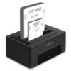 DELOCK docking station για 2.5" ή 3.5" SATA HDD/SSD 64187, 2 θέσεων, 5Gbps, clone/erase function, μαύρο