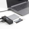 DELOCK docking station για M.2 NVMe/SATA ή 2.5"/3.5" SSD/HDD 64252, 10Gbps, clone function, μαύρο