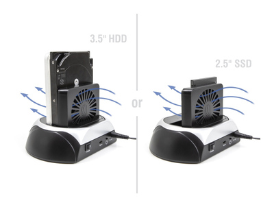 DELOCK docking station για M.2 NVMe/SATA ή 2.5"/3.5" SSD/HDD 64280, 10Gbps, μαύρο