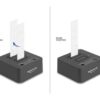DELOCK docking station για M.2 NVMe SSD 64300, 2 θέσεων, 20Gbps, clone/erase function, μαύρο