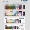 Σετ ενσύρματο πληκτρολόγιο & ποντίκι Gaming - A1020 - 655560 - White