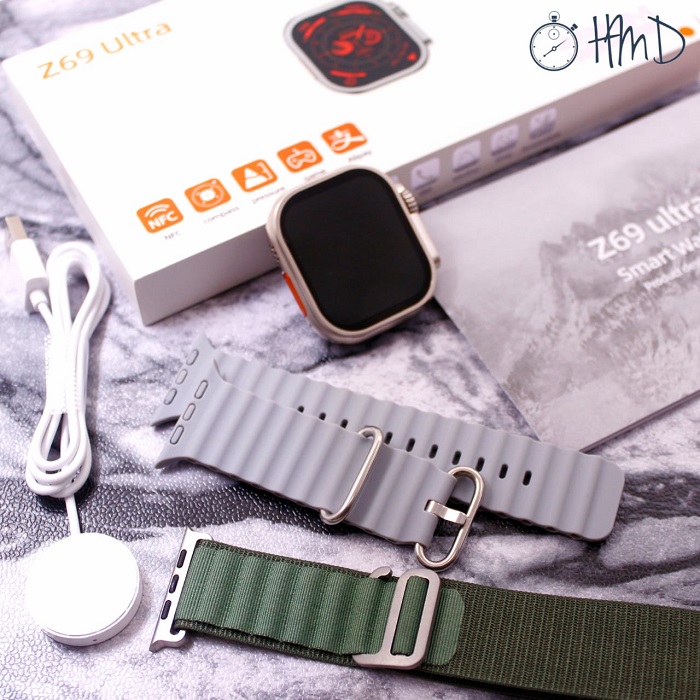 Σετ Smartwatch με 2 λουράκια - Z69 Ultra - 687996 - Green/White