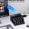 ORICO docking station για 2.5" ή 3.5" SATA HDD/SSD 6558US3-C, 5 θέσεων, 5Gbps, clone function, μαύρο