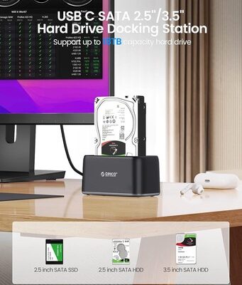 ORICO docking station για 2.5" ή 3.5" SATA HDD/SSD 6819C3-V1, 5Gbps, μαύρο