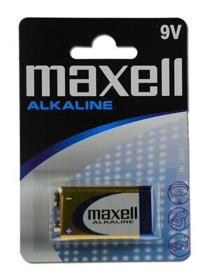 MAXELL αλκαλική μπαταρία 6LR61M/9V, 1τμχ