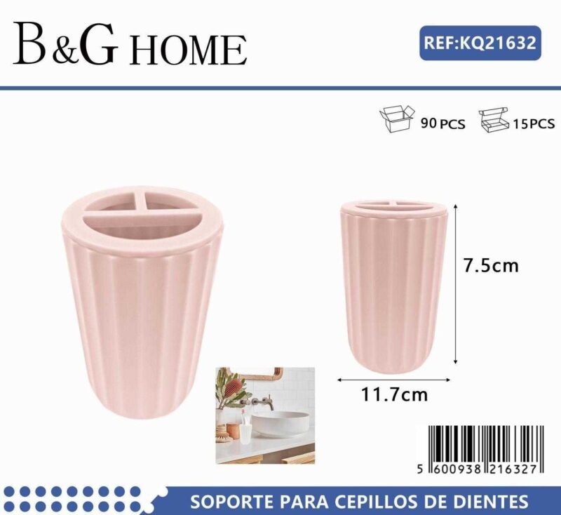 Θήκη οδοντόβουρτσας πλαστική - Light Pink - 21632
