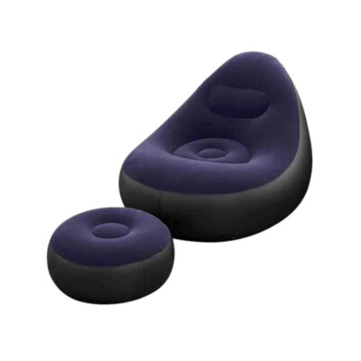 Φουσκωτή πολυθρόνα με υποπόδιο - 812365 - Dark Blue