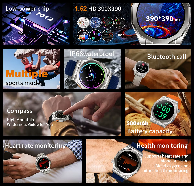 Σετ Smartwatch με 3 λουράκια - Z83 MAX - 880518 - Orange
