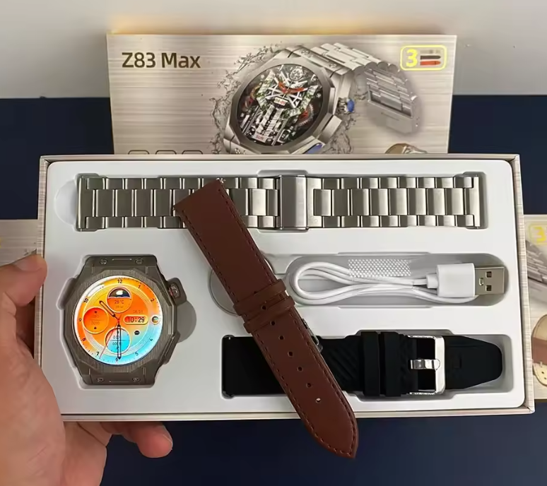 Σετ Smartwatch με 3 λουράκια - Z83 MAX - 880518 - Black