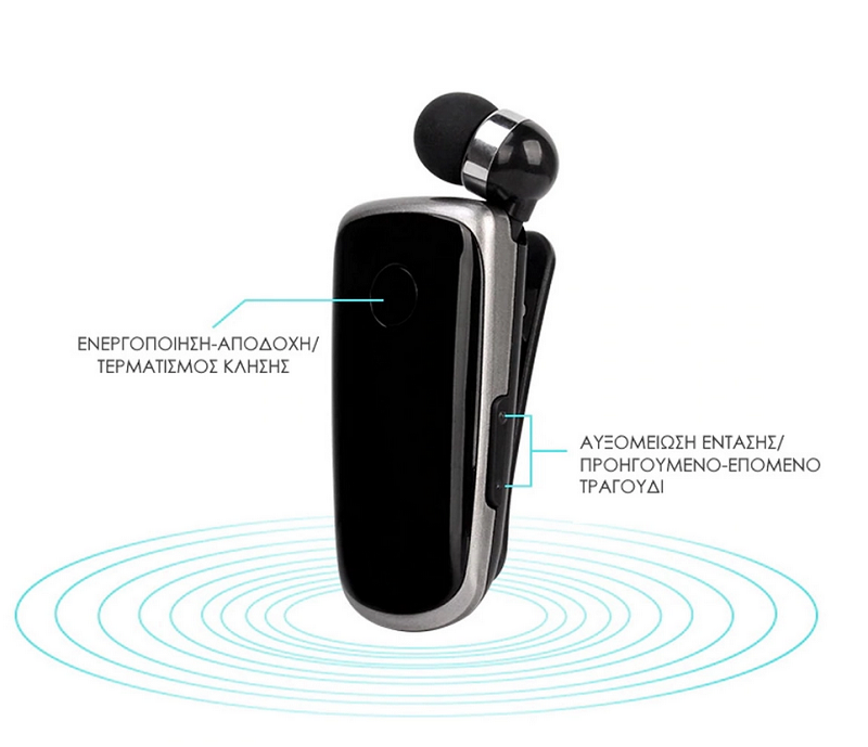 Ασύρματο ακουστικό Bluetooth - K39 - 231011K39 - Black
