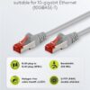 GOOBAY καλώδιο δικτύου 93212, CAT 6 S/FTP, copper, 250MHz, 0.25m, γκρι