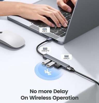 ORICO USB hub AHC2-4A, 4x θυρών, USB 3.0, 5Gbps, USB-C σύνδεση, γκρι