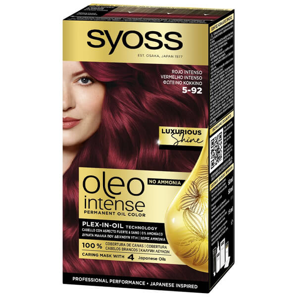 SYOSS ΒΑΦΗ ΜΑΛΛΙΩΝ OLEO - (Ν5-92) (ΚΟΚΚΙΝΟ ΦΩΤΕΙΝΟ)