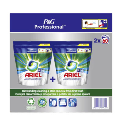 ARIEL ΥΓΡΕΣ ΚΑΨΟΥΛΕΣ ALL IN 1 (120τεμ.) - (REGULAR) (2*60τεμ.)