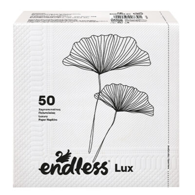 ENDLESS ΧΑΡΤΟΠΕΤΣΕΤΑ LUX 50τεμ. - (33x33cm) (ΛΕΥΚΗ)