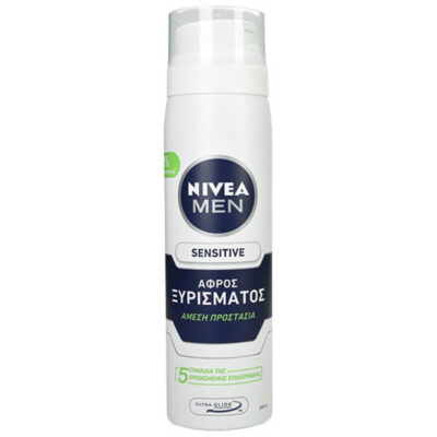 NIVEA ΑΦΡΟΣ ΞΥΡΙΣΜΑΤΟΣ 200ml - (ΑΣΠΡΟ SENSITIVE)