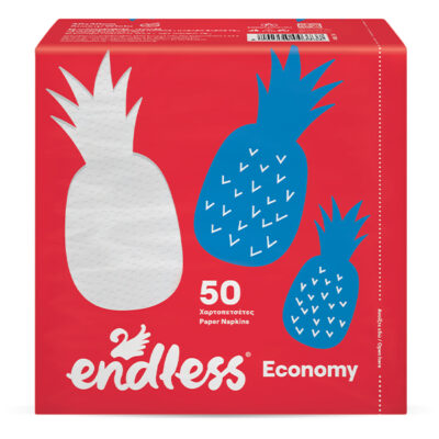 ENDLESS ΧΑΡΤΟΠΕΤΣΕΤΑ ECONOMY 50τεμ. - (30x30cm) (ΛΕΥΚΗ)