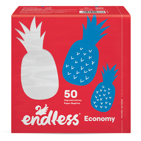 ENDLESS ΧΑΡΤΟΠΕΤΣΕΤΑ ECONOMY 50τεμ. - (30x30cm) (ΛΕΥΚΗ)