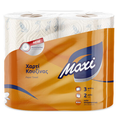 MAXI ΧΑΡΤΙ ΚΟΥΖΙΝΑΣ 3φυλλο 54Φ (2 ΡΟΛΑ) (3100007)