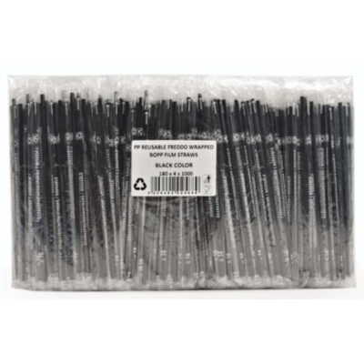 ΕΠΑΝΑΧΡΗΣ/ΝΟ ΚΑΛΑΜΑΚΙ FREDDO 18cm - (ΜΑΥΡΟ) (ΣΕΛΟΦΑΝ) (1000τεμ.)