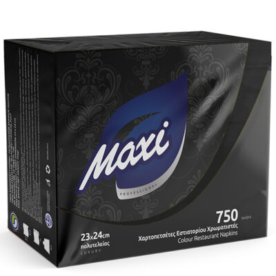 MAXI ΧΑΡΤΟΠΕΤΣΕΤΑ ΠΟΛΥΤ. 1Φ (23x24cm) - (750τεμ.) (ΜΑΥΡΗ) (3205001)