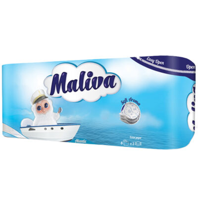 MALIVA ΧΑΡΤΙ ΥΓΕΙΑΣ  8 ΡΟΛΑ 3Φ - (ATLANTIC)