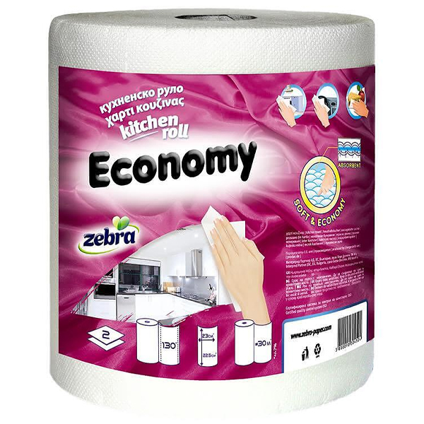 ZEBRA ΧΑΡΤΙ ΚΟΥΖΙΝΑΣ  2Φ 300gr. - (ECONOMY)