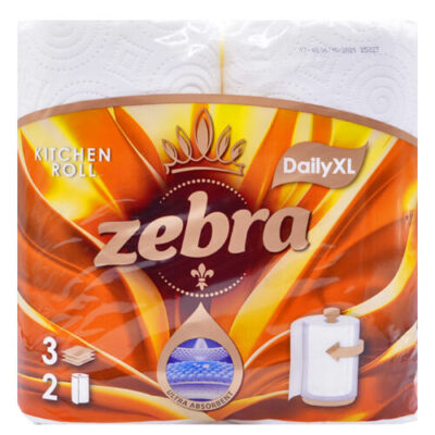 ZEBRA ΧΑΡΤΙ ΚΟΥΖΙΝΑΣ 2 ΡΟΛΑ 3Φ - (DAILY XL)