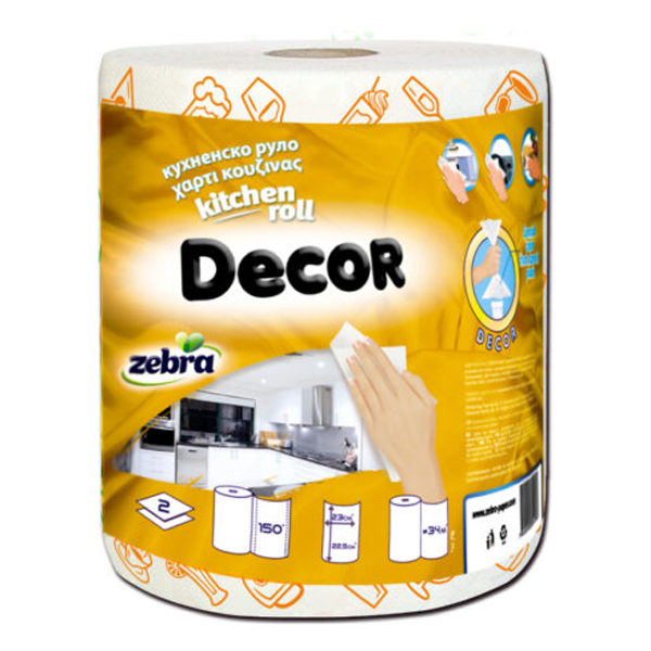 ZEBRA ΧΑΡΤΙ ΚΟΥΖΙΝΑΣ  2Φ 300gr. - (DECOR)
