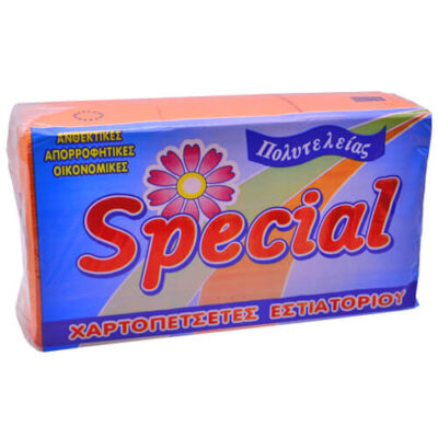 ΚΡΙΝΟΣ ΧΑΡΤΟΠΕΤΣΕΤΑ SPECIAL 1Φ (24x24cm) - (500τεμ) (ΠΟΡΤΟΚΑΛΙ)