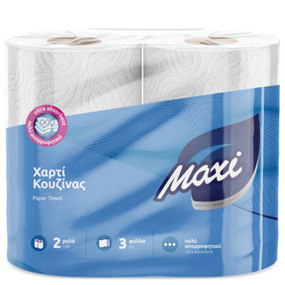 MAXI ΧΑΡΤΙ ΚΟΥΖΙΝΑΣ ΕΠΑΓ/ΚΟ 3φυλλο 350gr. (2 ΡΟΛA) (3120016)
