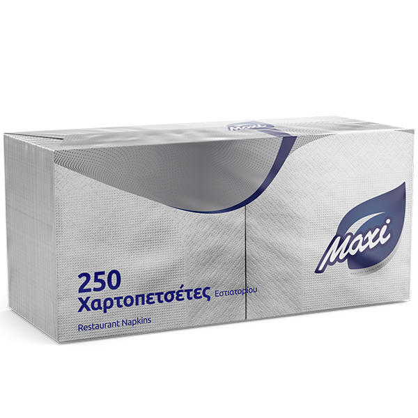 MAXI ΧΑΡΤΟΠΕΤΣΕΤΑ ΕΣΤΙΑΤΟΡΙΟΥ (23x24cm) - (250τεμ.) (ΛΕΥΚΗ) (3206000)