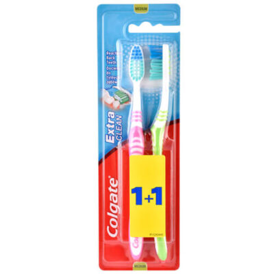 COLGATE ΟΔΟΝΤΟΒΟΥΡΤΣΑ EXTRA CLEAN (2τεμ) - (MEDIUM) (1+1)