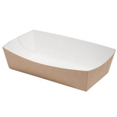 KRAFT ΣΚΑΦΑΚΙ ΦΑΓΗΤΟΥ 24oz (100τεμ.) - (12x20x4.5cm) (7x15x4.5cm)