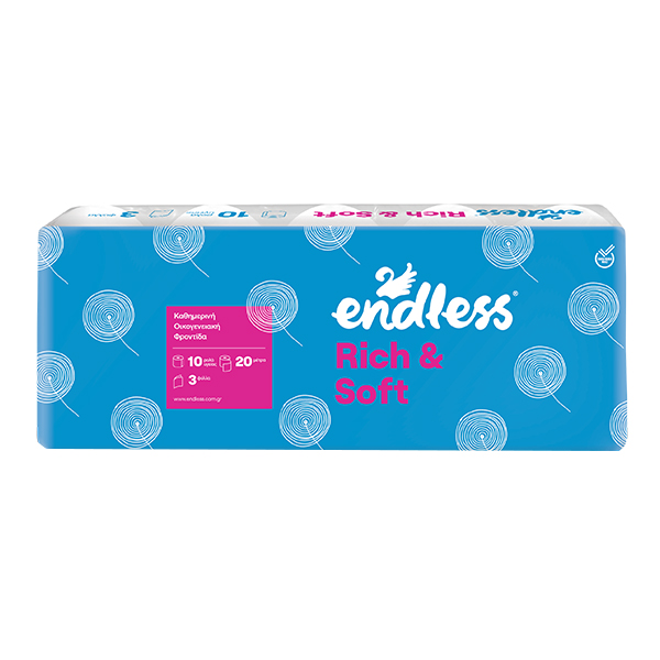 ENDLESS ΧΑΡΤΙ ΥΓΕΙΑΣ RICH & SOFT 3ply - (95gr. x 10 ΡΟΛΛA DECOR)