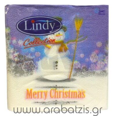 LINDY ΧΑΡΤΟΠΕΤΣΕΤΑ  CHRISTMAS 33x33cm (80τεμ.)