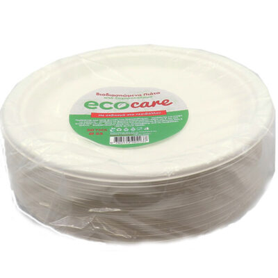 ECOCARE ΒΙΟΔΙΑΣΠΩΜΕΝΑ ΠΙΑΤΑ ΜΕΓΑΛΑ 23cm - (50τεμ.)
