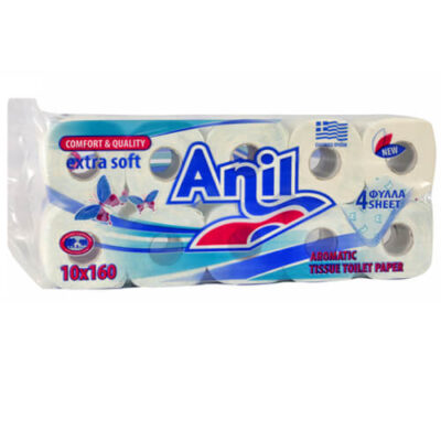 ANIL ΑΡΩΜΑΤΙΚΟ ΧΑΡΤΙ ΥΓΕΙΑΣ 4ΦΥΛΛΟ - (160Φ. x 10 ΡΟΛΑ)